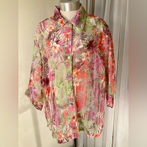 Choices 2X 3/4 Sleeve Blouse